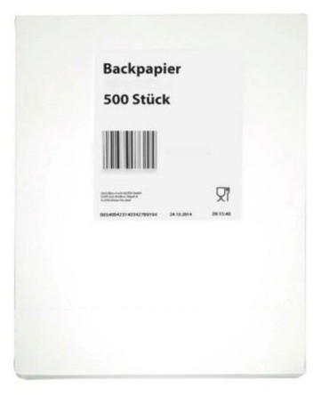 Papír na pečení silikonovaný 40x60cm 500listů - Úklidové a ochranné pomůcky Obalový materiál Fólie, alobaly, pečící papír